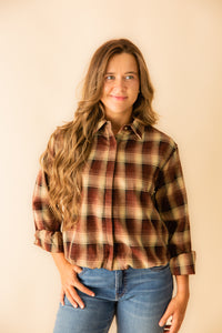 Tory Plaid Bubble Hem Shirt