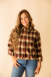 Tory Plaid Bubble Hem Shirt