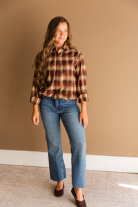 Tory Plaid Bubble Hem Shirt