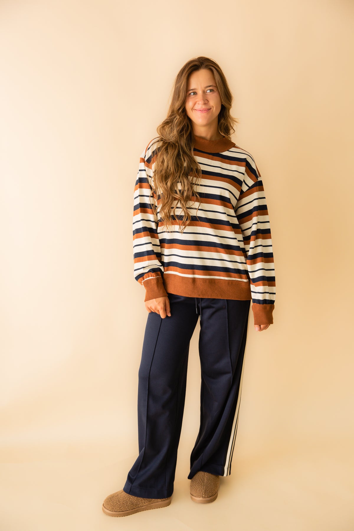 Oversized Striped Sweatshirt