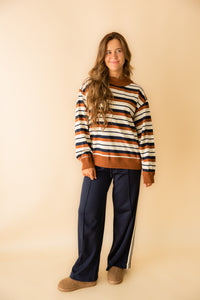Oversized Striped Sweatshirt
