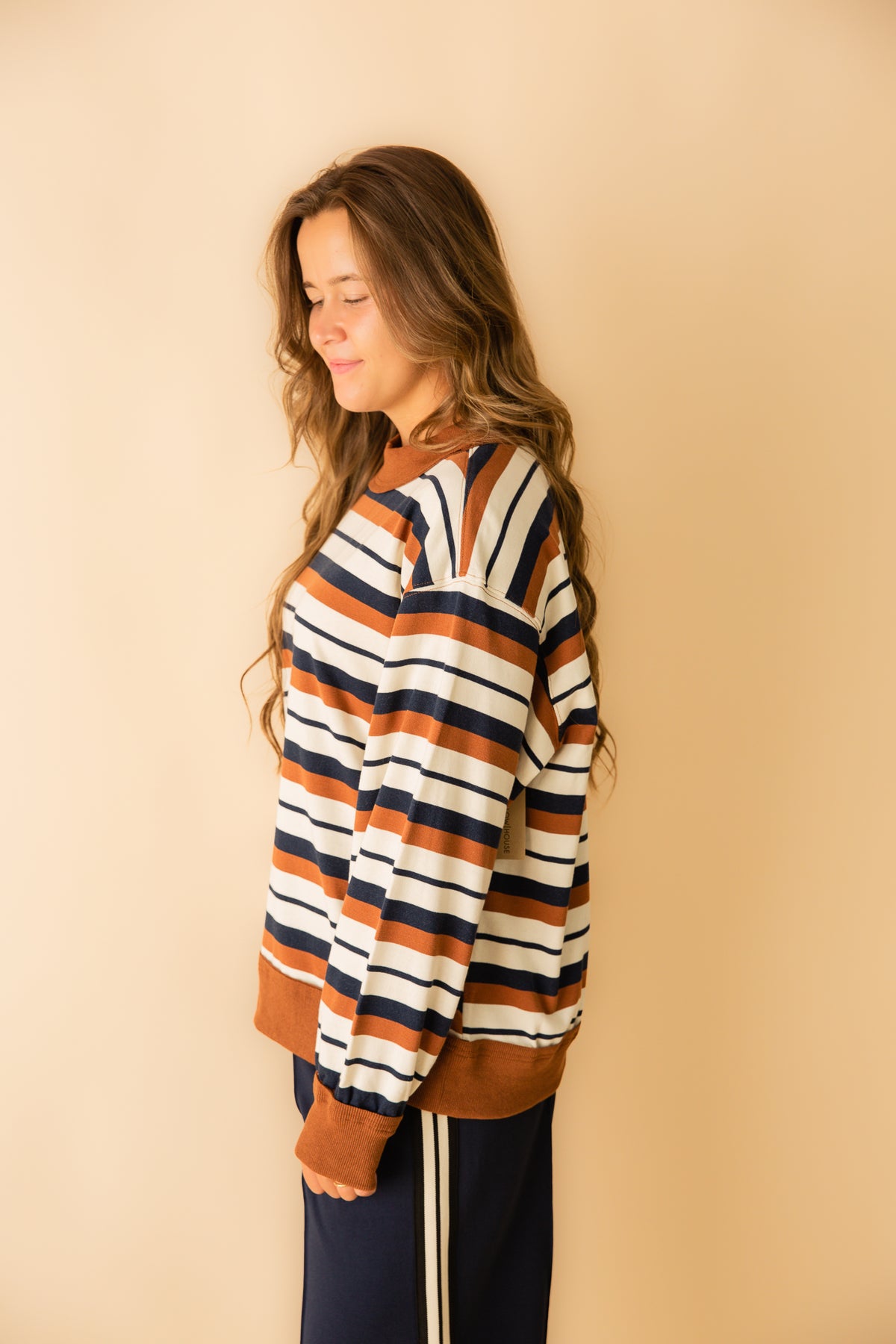 Oversized Striped Sweatshirt