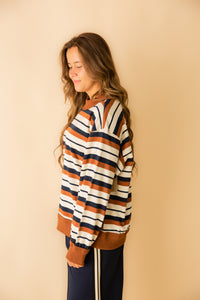 Oversized Striped Sweatshirt