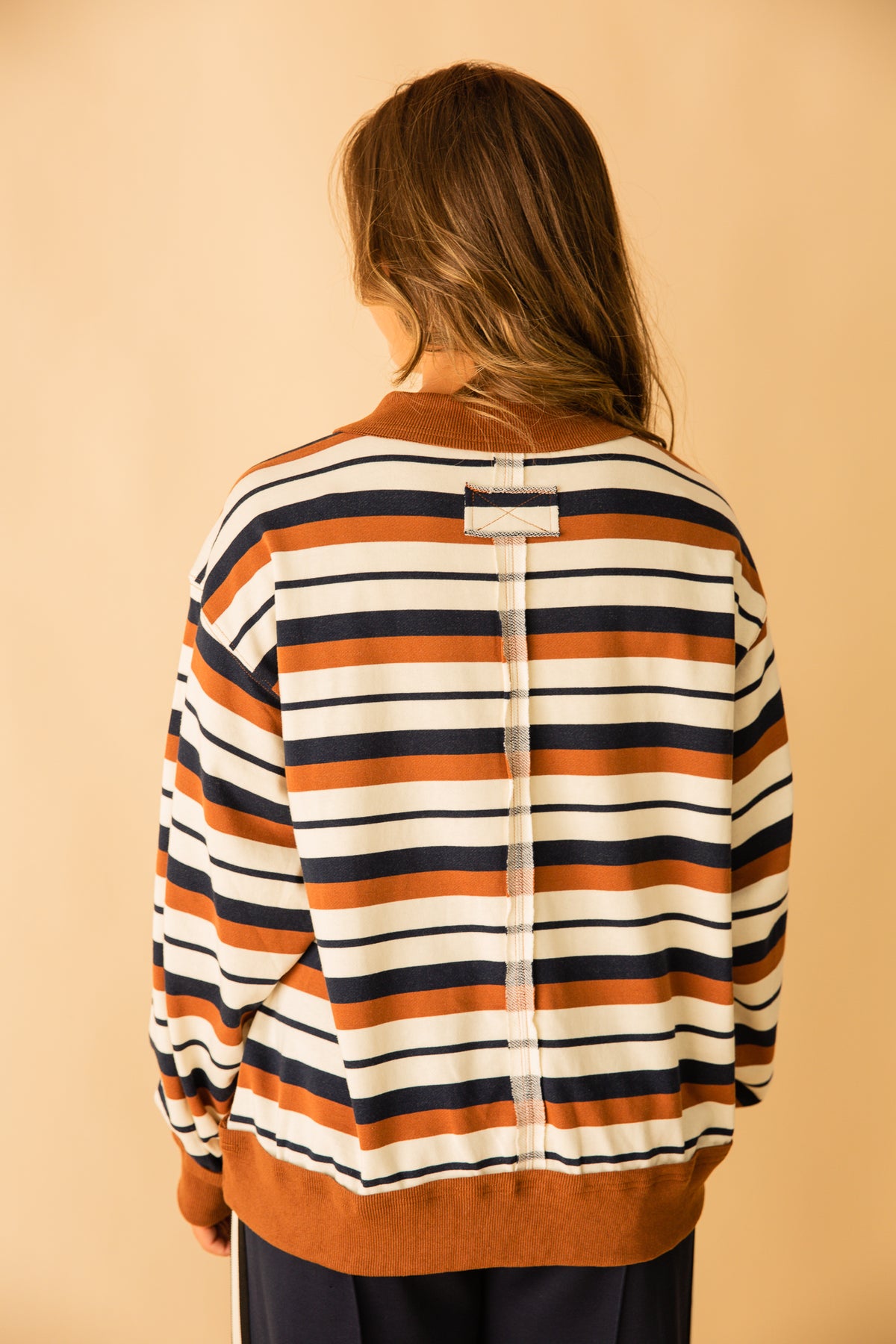 Oversized Striped Sweatshirt