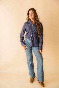 Elena Cinched Waist Button Up