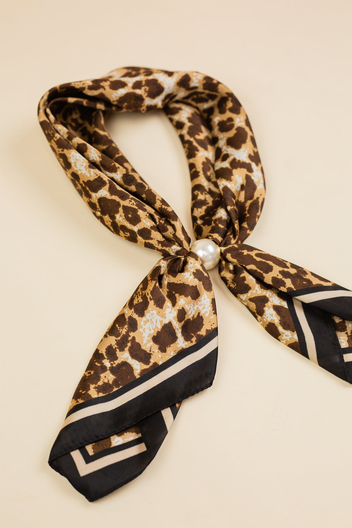 Cheetah Pearl Scarf