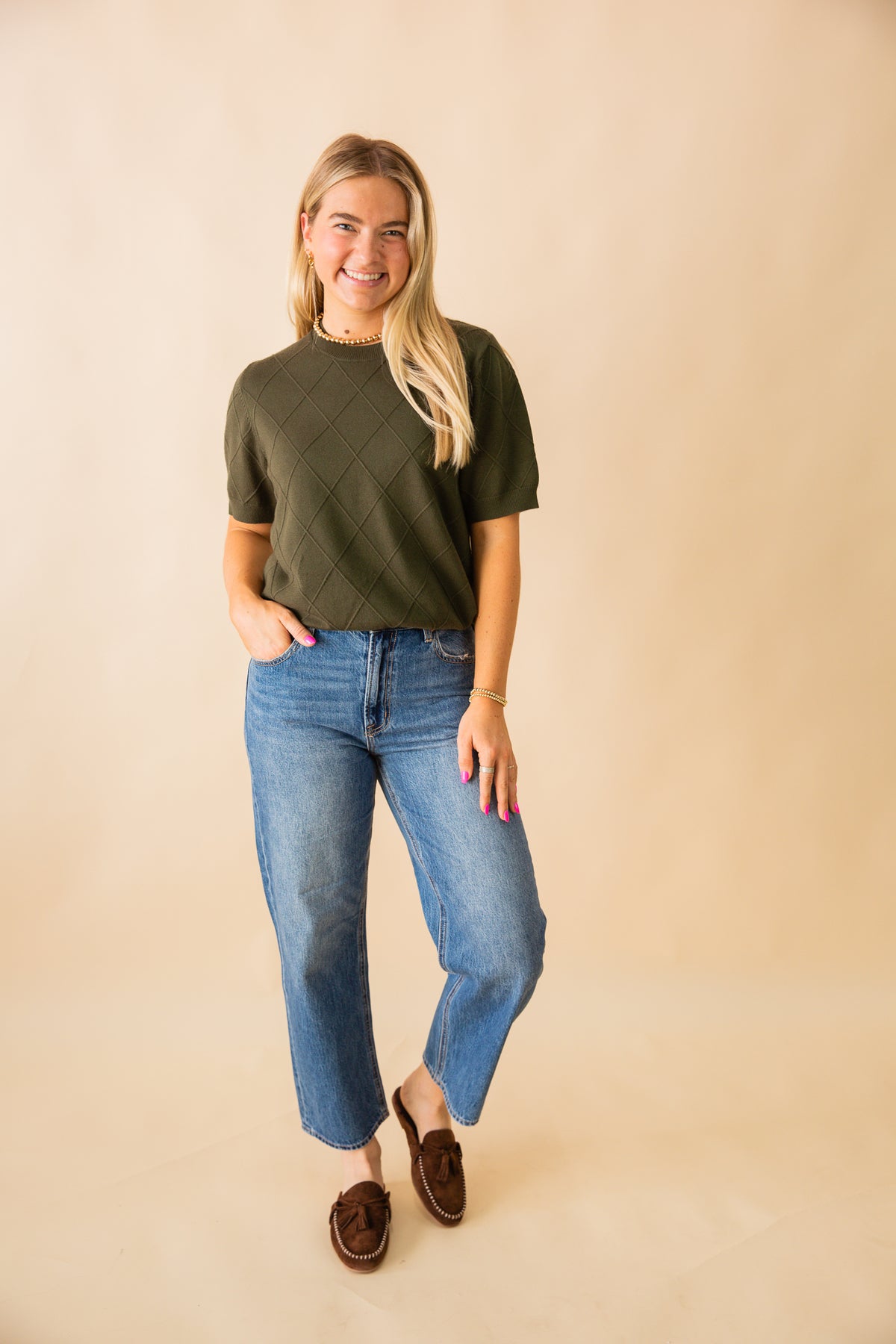 Off Duty Bowed Ankle Jean