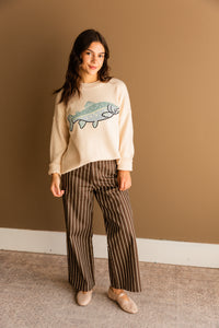 Oversized Fish Graphic Sweater