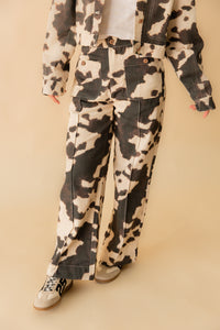 Lynn Cow Print Jean
