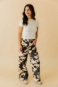 Lynn Cow Print Jean