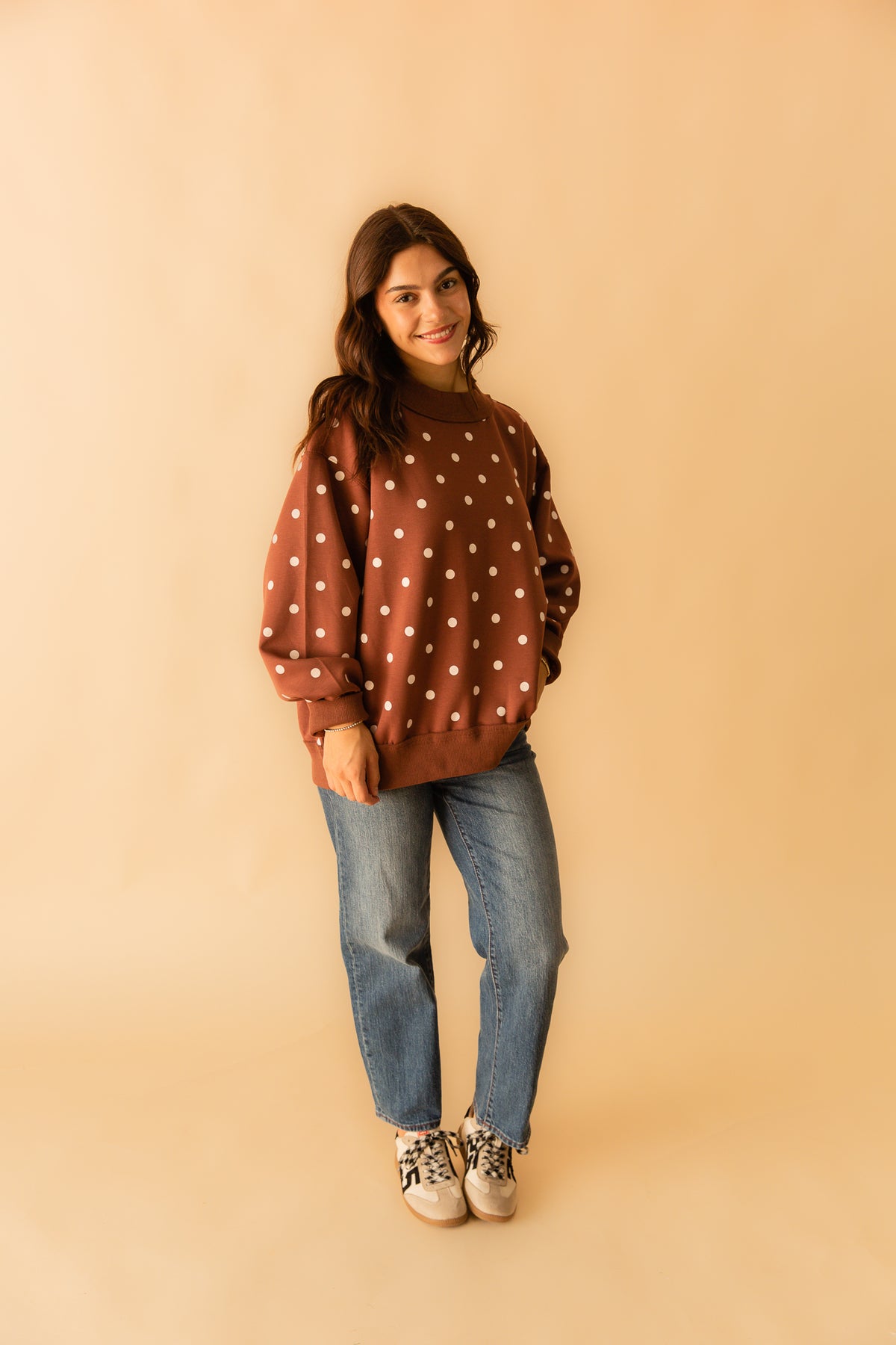 Oversized Polka Dot Sweater