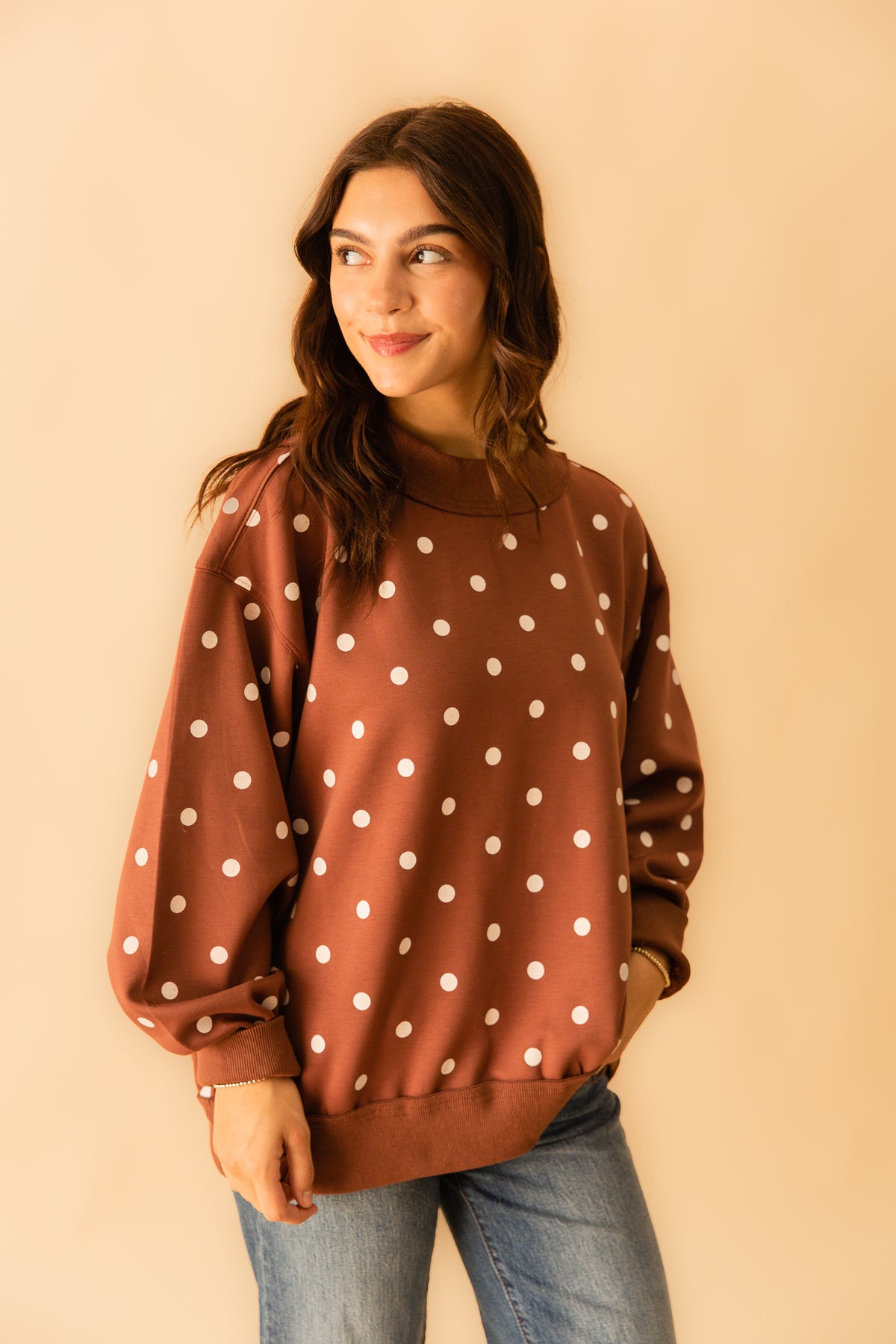 Oversized Polka Dot Sweater