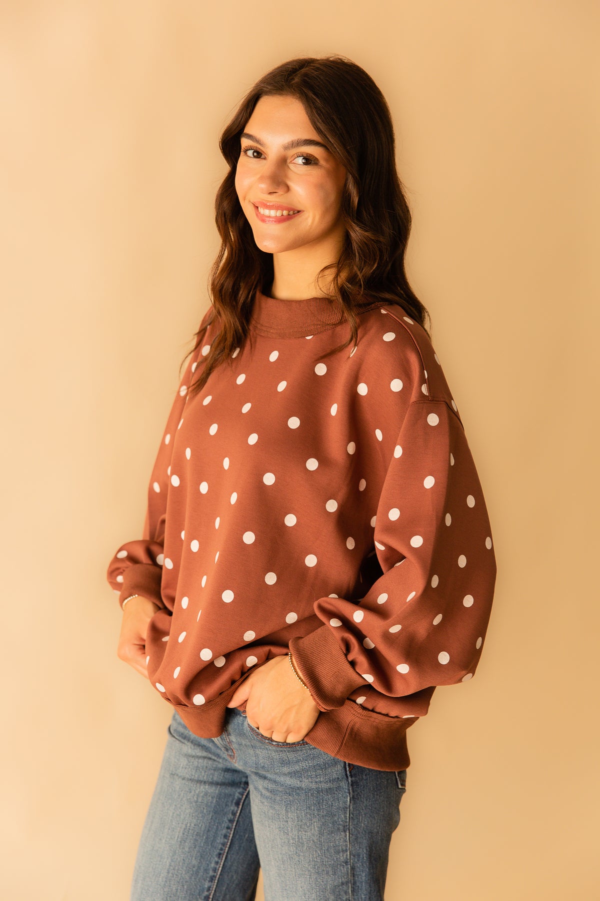Oversized Polka Dot Sweater
