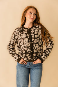 Sadie Animal Print Knit Cardigan