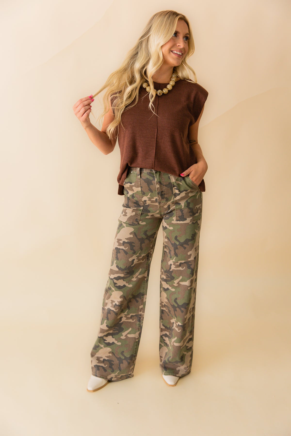 Far Out PatchPocket High Rise Wide Leg