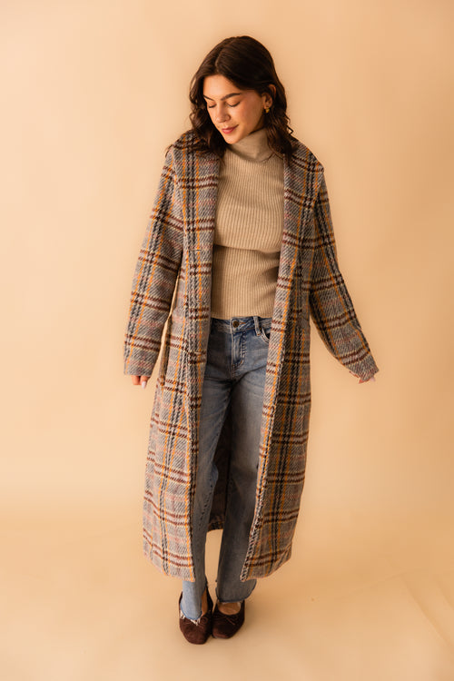 Flower Bed Plaid Coat
