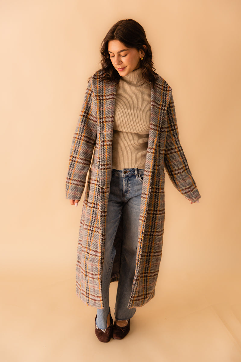 Flower Bed Plaid Coat