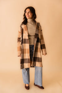 Farmland Plaid Open Coat