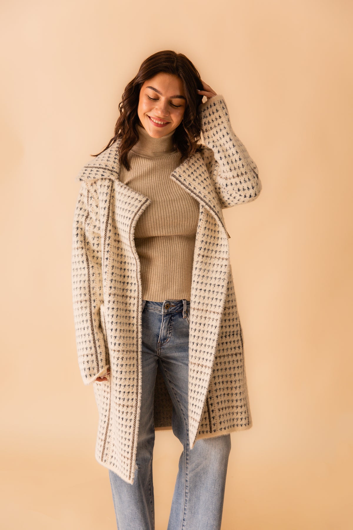 Marceau Houndstooth Coat