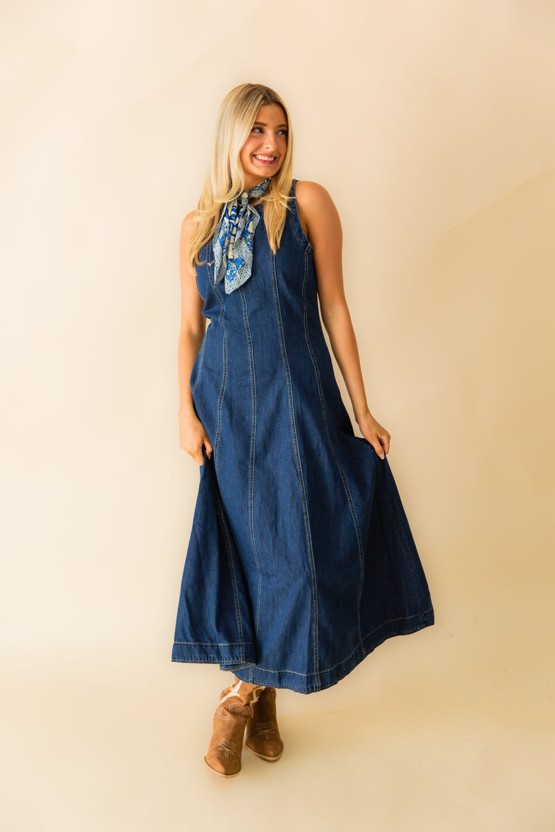 Mack Denim Midi Dress