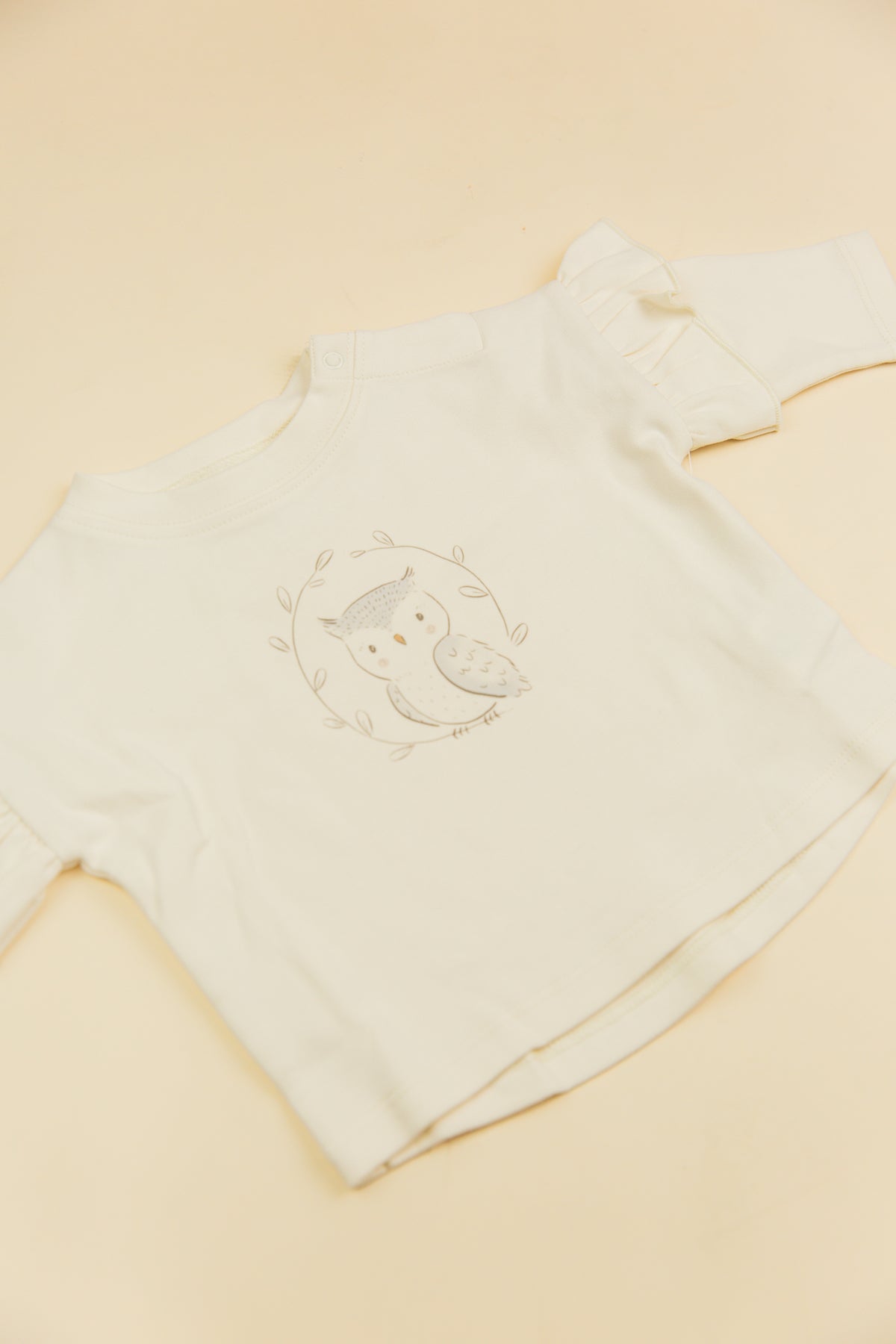 Ruffle L/S Tee Baby Owl