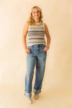 Mira Openwork Sweater Tank