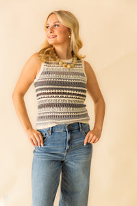Mira Openwork Sweater Tank