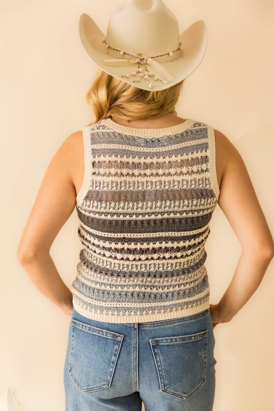 Mira Openwork Sweater Tank
