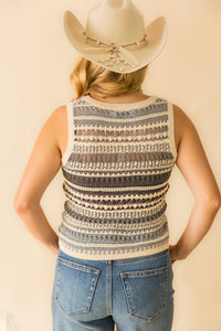 Mira Openwork Sweater Tank