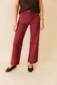 Stella HR Wide Crop Raw Hem