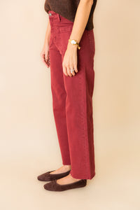Stella HR Wide Crop Raw Hem