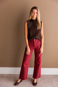 Stella HR Wide Crop Raw Hem