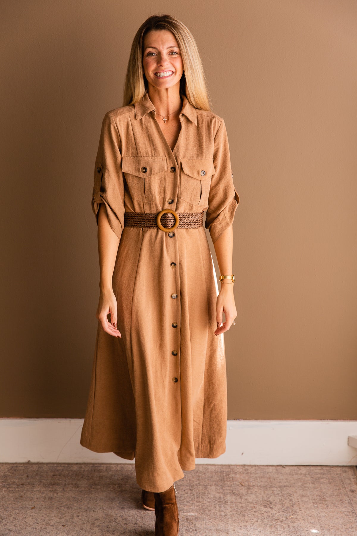 Canyon Belted Maxi Dress