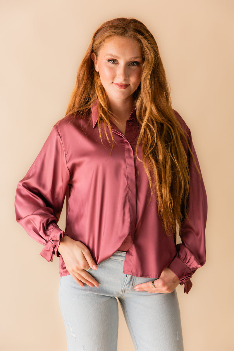Stacy Ribbon Cuff Blouse