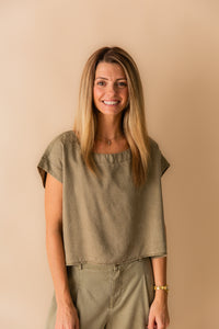 Trish Button Back Top