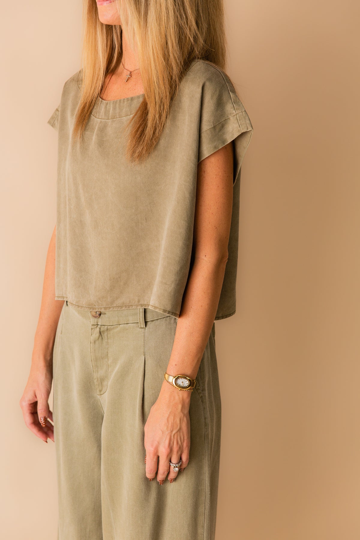 Trish Button Back Top