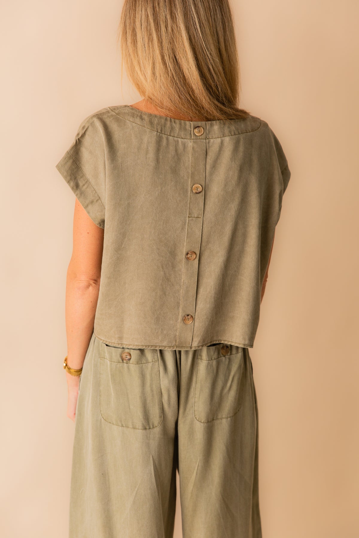 Trish Button Back Top