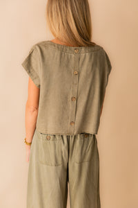 Trish Button Back Top