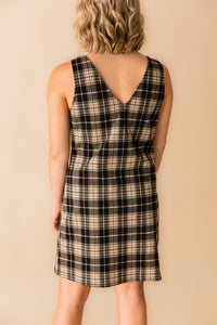 Served Up Stretch Plaid Mini Dress