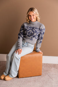 Provence Floral Jacquard Sweater