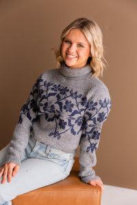 Provence Floral Jacquard Sweater