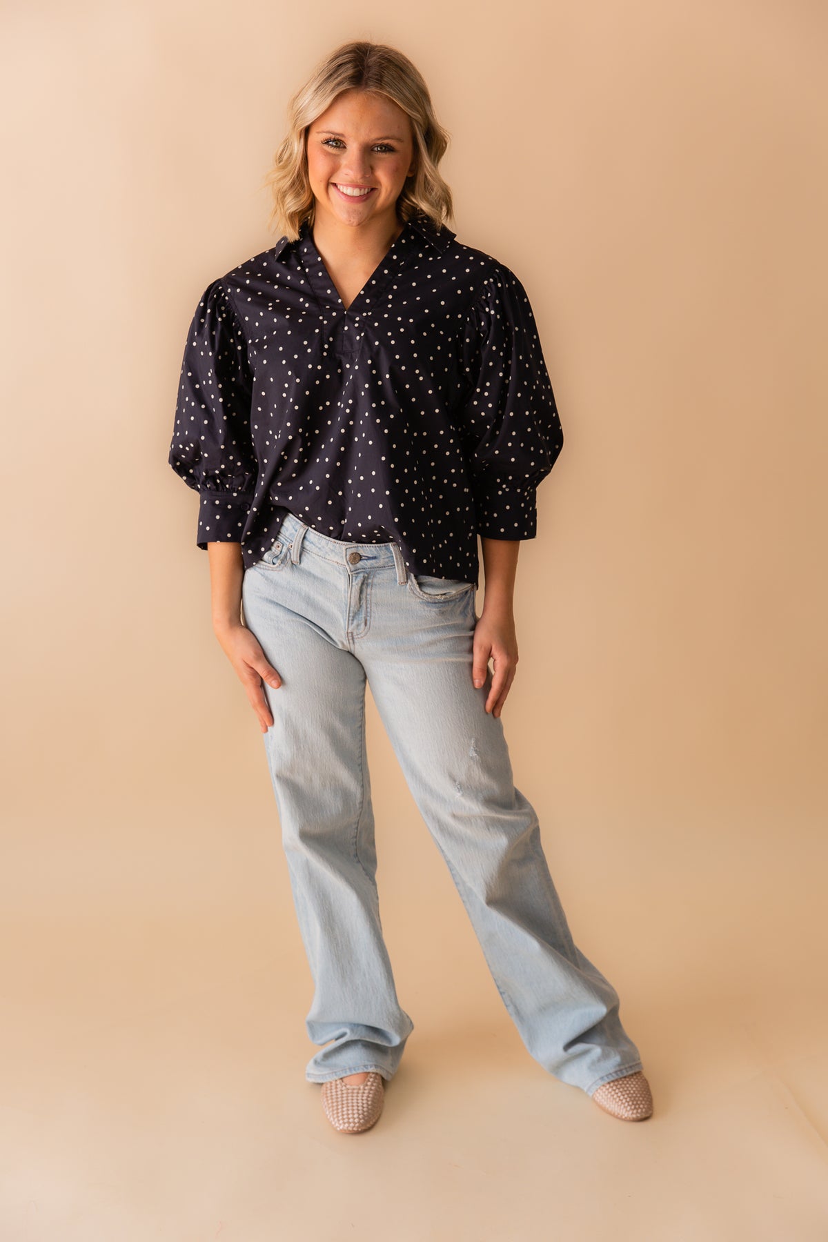 Lynn Polka Dot Blouse