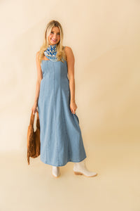 Leonora Indigo Midi Dress