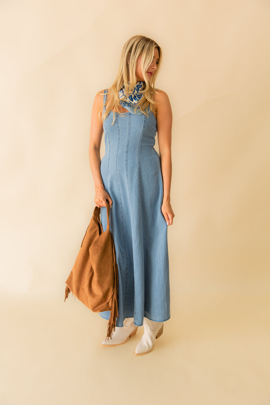 Leonora Indigo Midi Dress