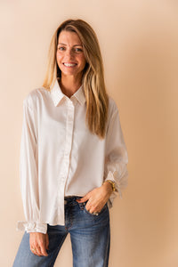 Stacy Ribbon Cuff Blouse