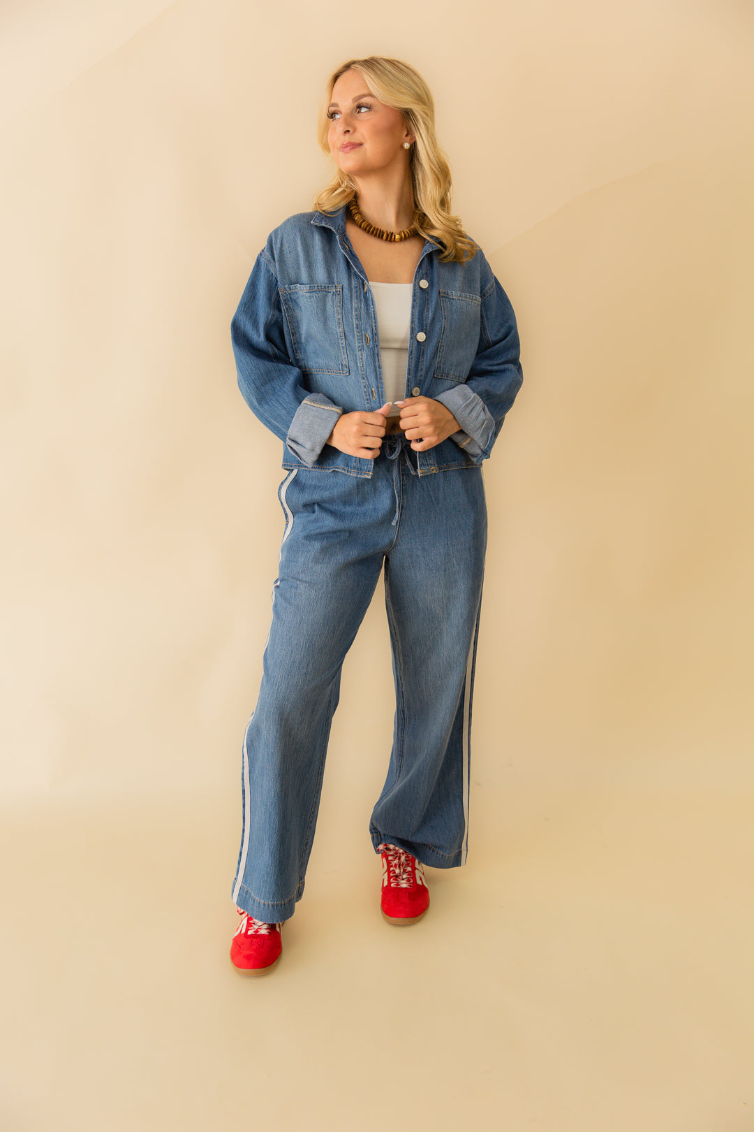 The Sidelines Denim Track Pant