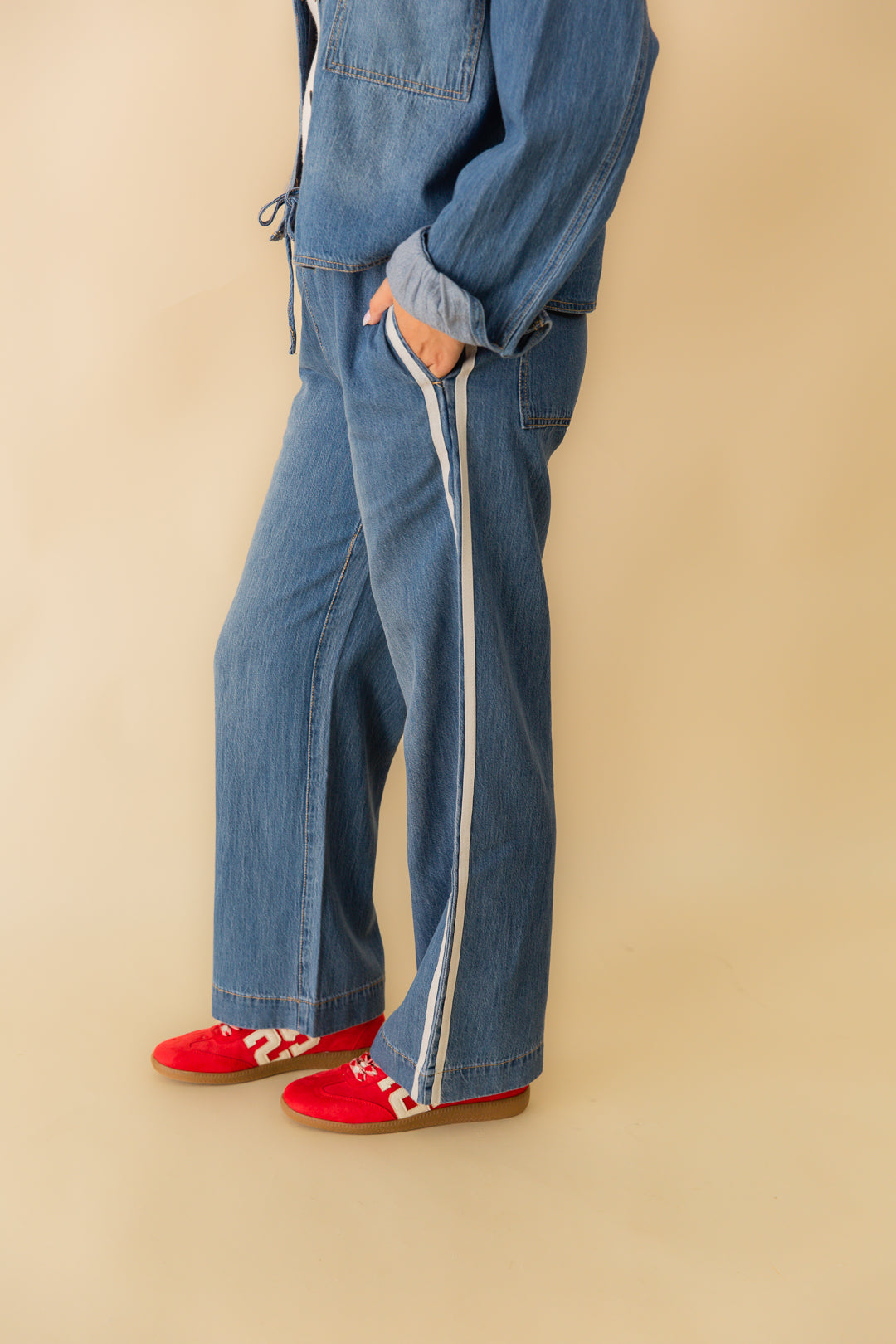 The Sidelines Denim Track Pant