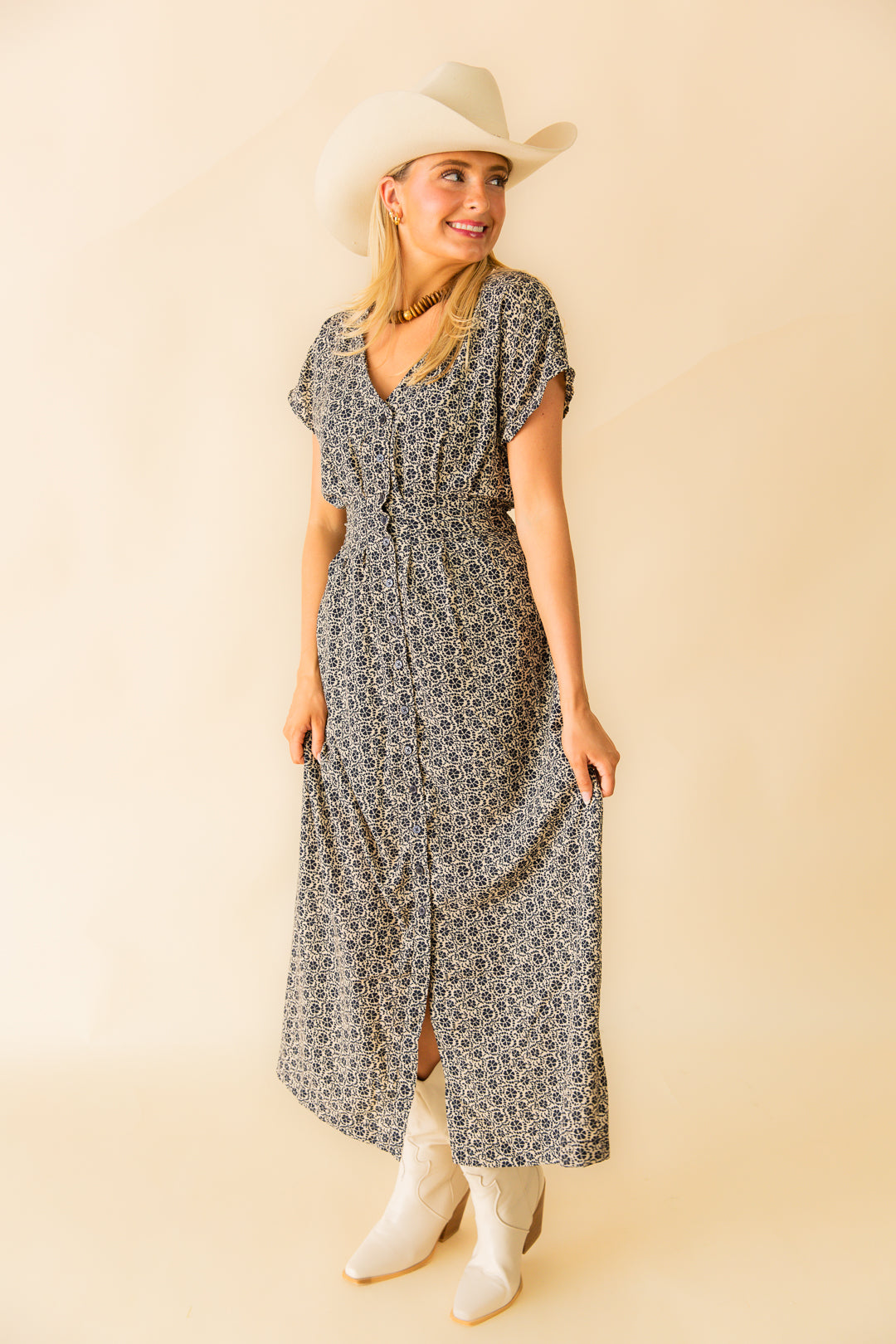 Sanna Iris Floral Midi Dress