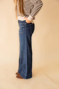 Maya HR Wide Leg Back Darts Wide Hem