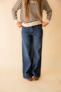 Maya HR Wide Leg Back Darts Wide Hem